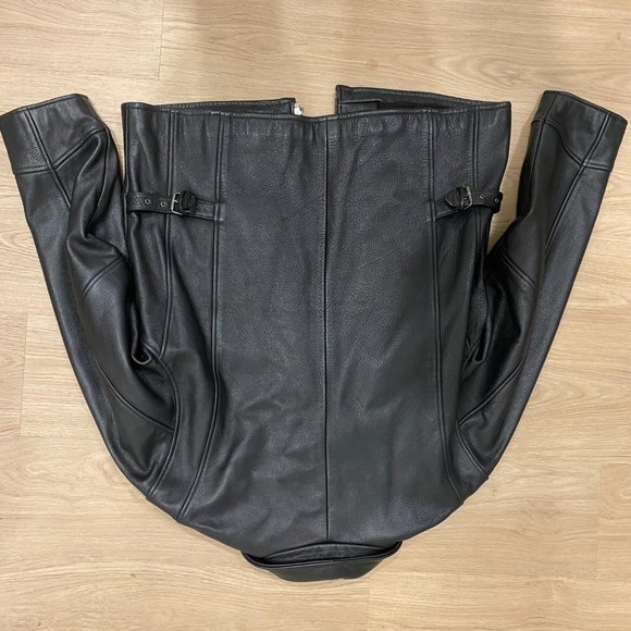 Eddie Bauer Black Pebbled Genuine Black Leather Jacket - Picture 5 of 5